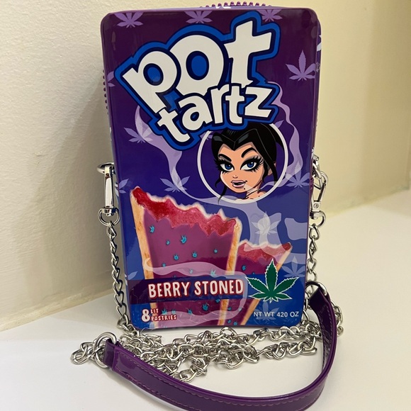 Handbags - Purple Pot Tartz Crossbody Bag